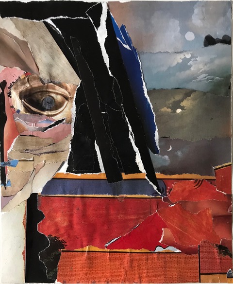 Collage self-portrait by A.D. Sauzey